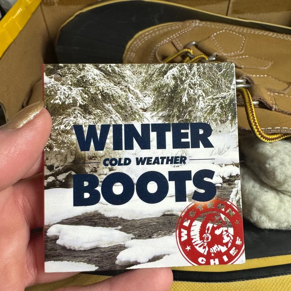 Western Chief Mens Arctic Snow Boots Sand Tan Winter Cold Weather Size 10 220053